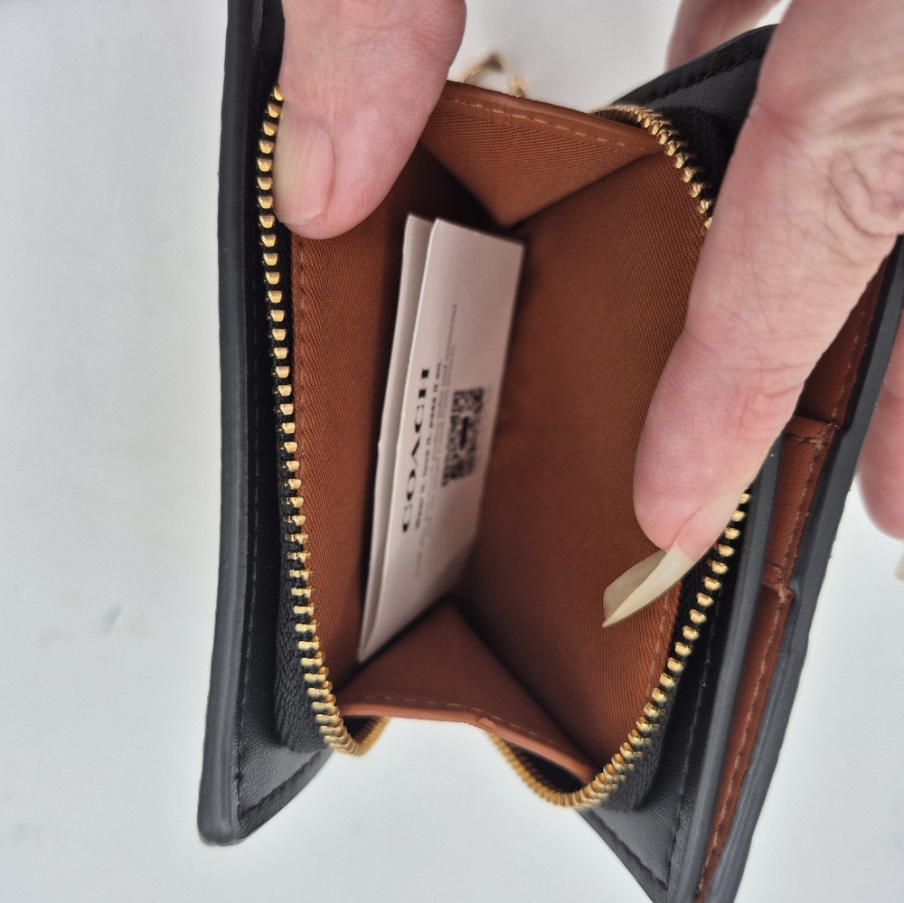 Coach Cosmic Coach Snap Wallet In Signature Canvas With Rexy Print In Tan - Picture 7 of 8